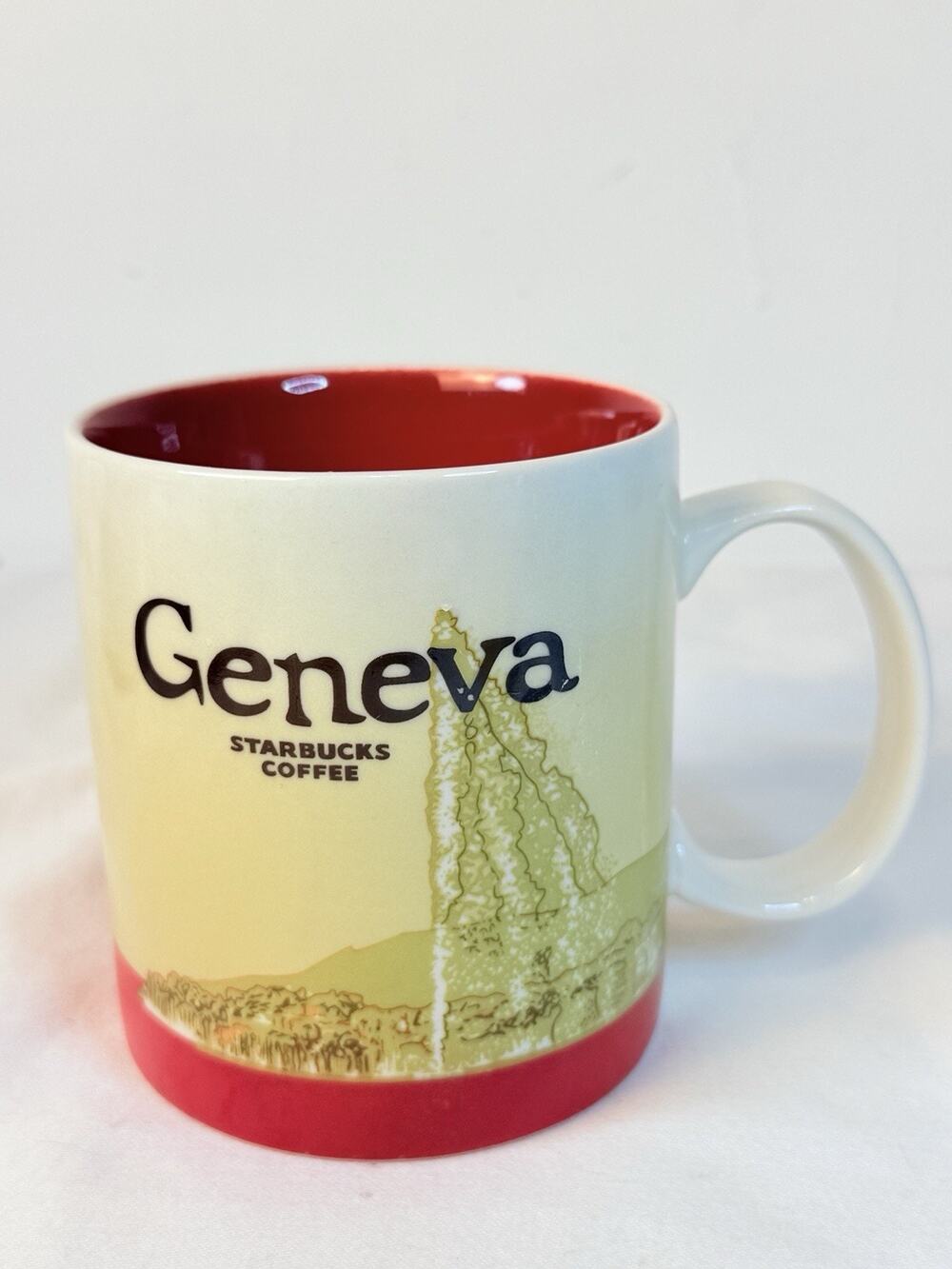 NEW Starbucks Geneva Switzerland 16 oz Coffee Mug Global Icon Series